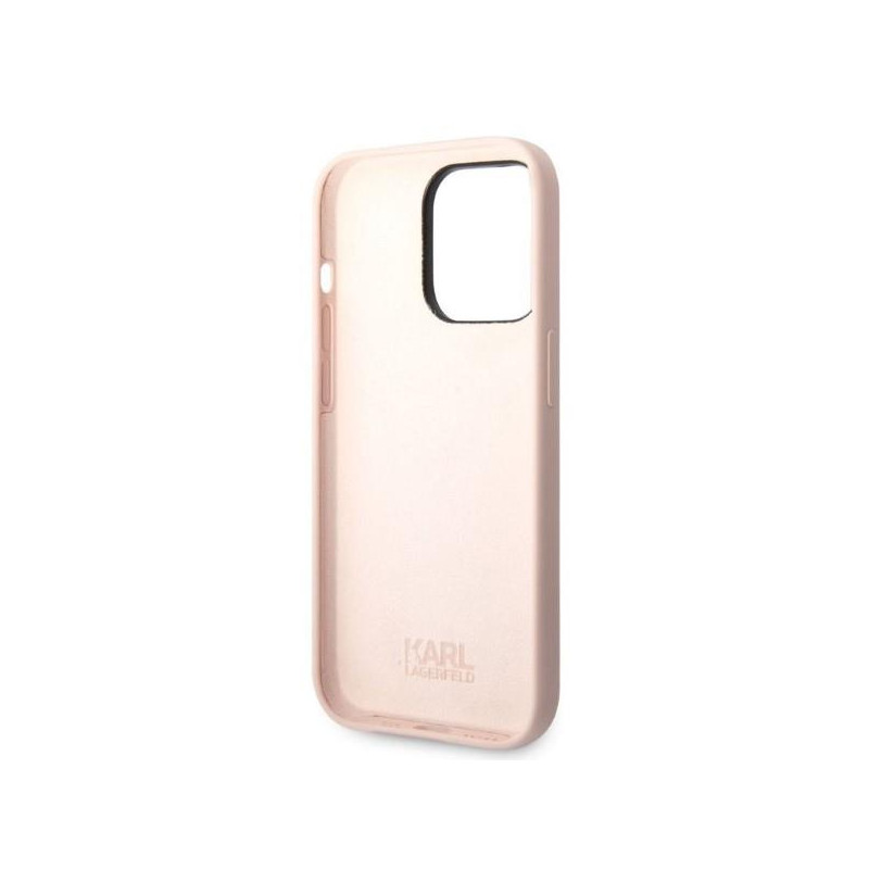 Karl Lagerfeld Silicone Ikonik dėklas iPhone 14 Pro Max - rožinis