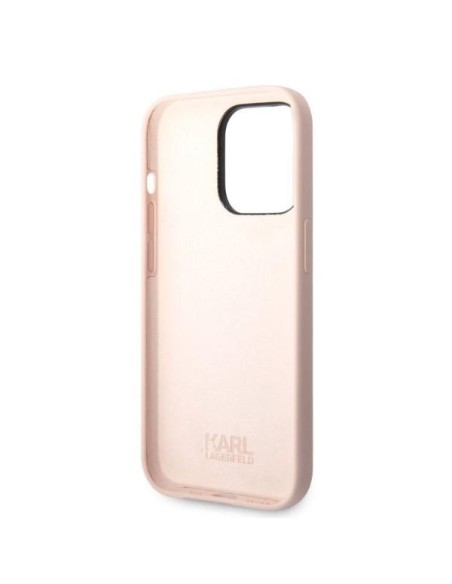 Karl Lagerfeld Silicone Ikonik dėklas iPhone 14 Pro Max - rožinis Karl Lagerfeld Silicone Ikonik dėklas iPhone 14 Pro Max - rožinis