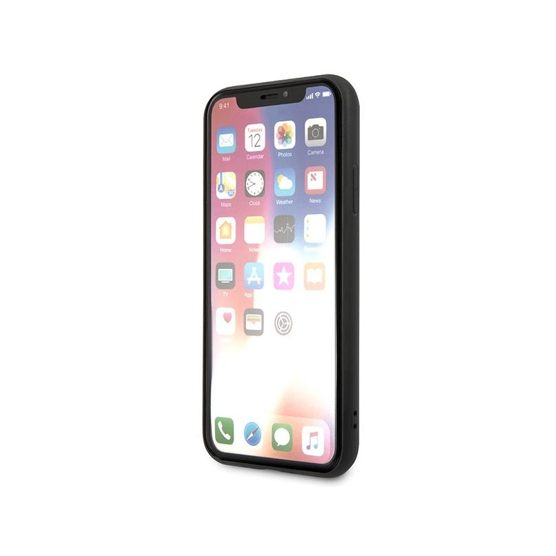 Karl Lagerfeld Saffiano Karl&Choupette Head dėklas iPhone X/ XS - juodas