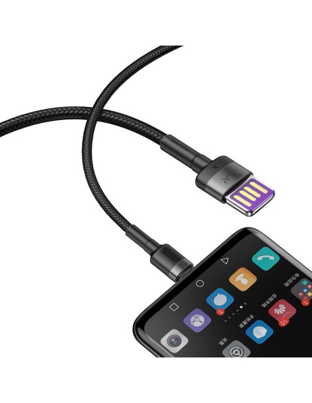 Patvarus USB laidas USB-C 40 W Quick Charge 3.0 QC 3.0 1m pilkai juodas Patvarus USB laidas USB-C 40 W Quick Charge 3.0 QC 3.0 1m pilkai juodas