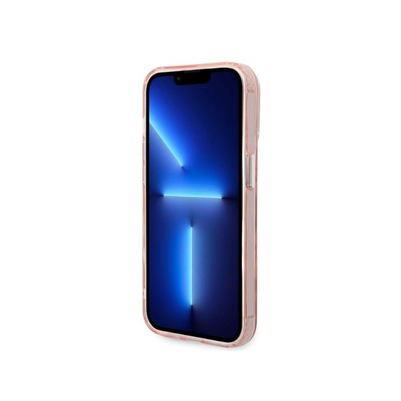 Karl Lagerfeld Iconic Karl&Choupette MagSafe dėklas iPhone 14 Pro - rožinis