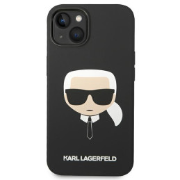 Karl Lagerfeld Silikoninis Karl& 39 s Head MagSafe dėklas iPhone 14 Plus - juodas