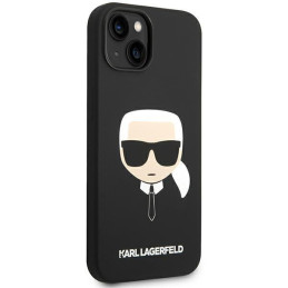 Karl Lagerfeld Silikoninis Karl& 39 s Head MagSafe dėklas iPhone 14 Plus - juodas