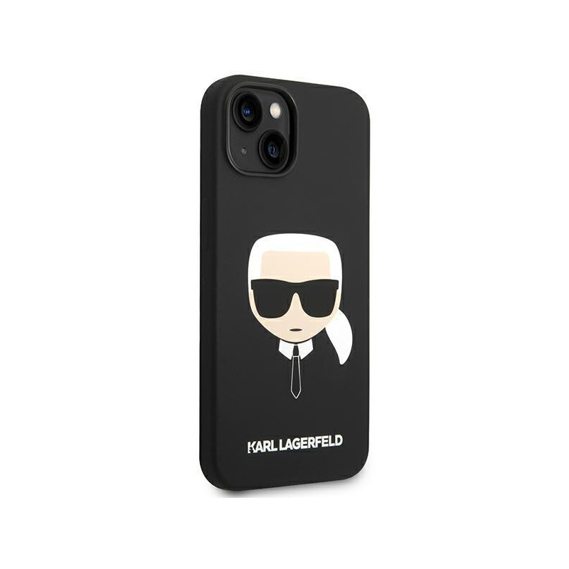 Karl Lagerfeld Silikoninis Karl& 39 s Head MagSafe dėklas iPhone 14 Plus - juodas