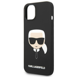 Karl Lagerfeld Silikoninis Karl& 39 s Head MagSafe dėklas iPhone 14 Plus - juodas