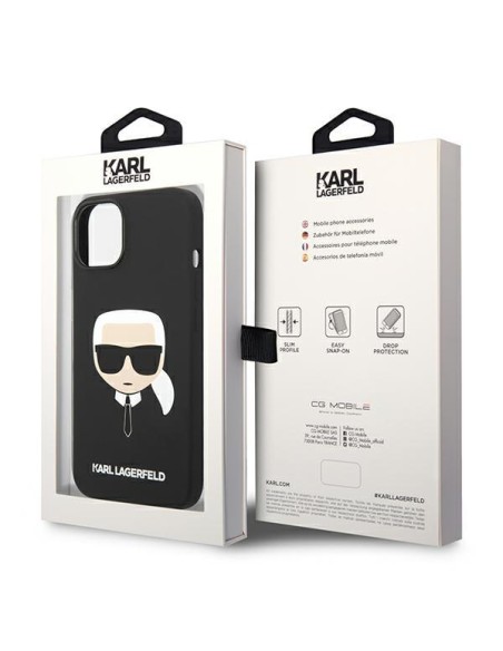 Karl Lagerfeld Silikoninis Karl& 39 s Head MagSafe dėklas iPhone 14 Plus - juodas Karl Lagerfeld Silikoninis Karl& 39 s Head MagSafe dėklas iPhone 14 Plus - juodas