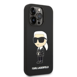Karl Lagerfeld Silicone Ikonik MagSafe dėklas iPhone 14 Pro Max - juodas