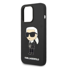 Karl Lagerfeld Silicone Ikonik MagSafe dėklas iPhone 14 Pro Max - juodas