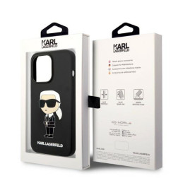 Karl Lagerfeld Silicone Ikonik MagSafe dėklas iPhone 14 Pro Max - juodas