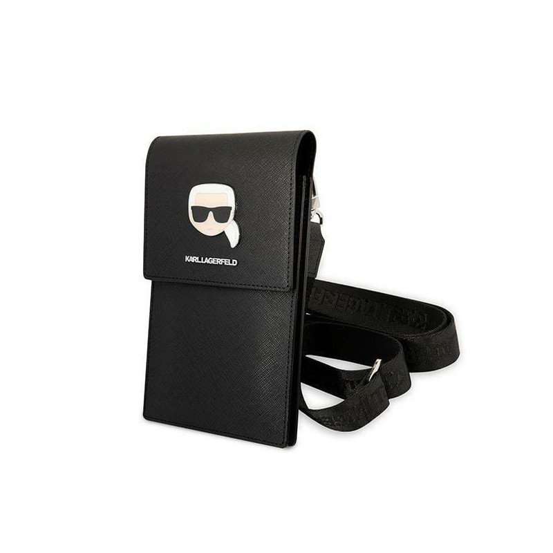 Karl Lagerfeld Metalinė Karl Head rankinė - juoda Karl Lagerfeld Metalinė Karl Head rankinė - juoda