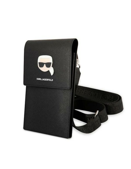 Karl Lagerfeld Metalinė Karl Head rankinė - juoda Karl Lagerfeld Metalinė Karl Head rankinė - juoda
