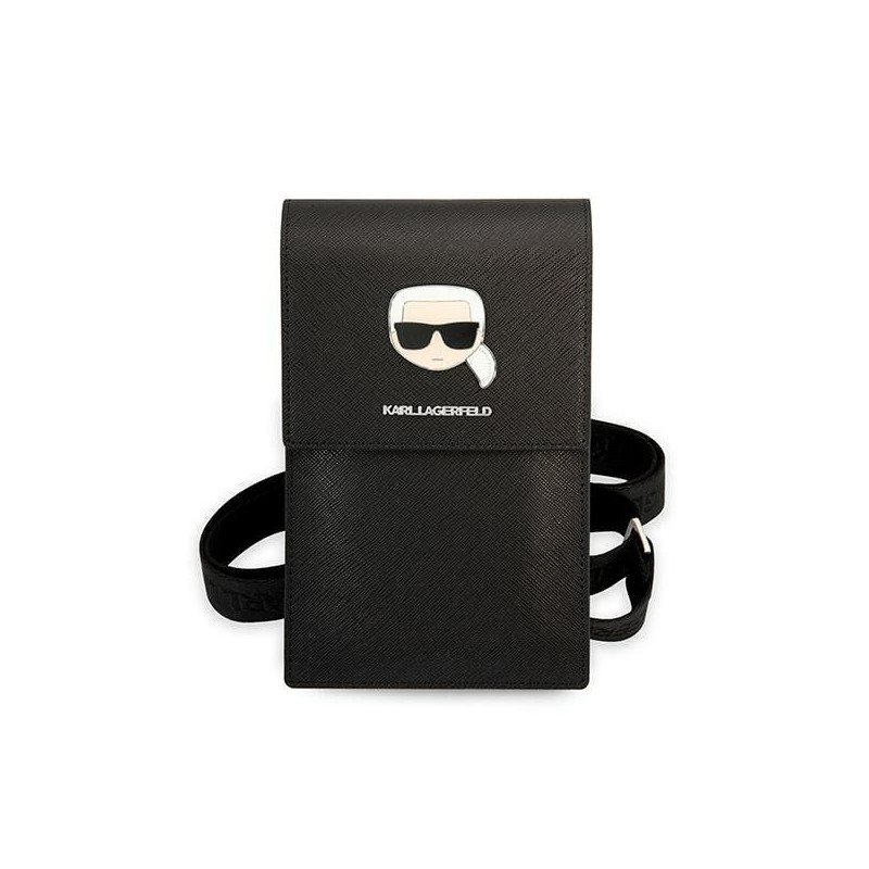 Karl Lagerfeld Metalinė Karl Head rankinė - juoda