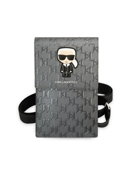 Karl Lagerfeld Ikonik Karl Monogram Patch krepšys – sidabrinis Karl Lagerfeld Ikonik Karl Monogram Patch krepšys – sidabrinis