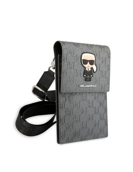 Karl Lagerfeld Ikonik Karl Monogram Patch krepšys – sidabrinis Karl Lagerfeld Ikonik Karl Monogram Patch krepšys – sidabrinis