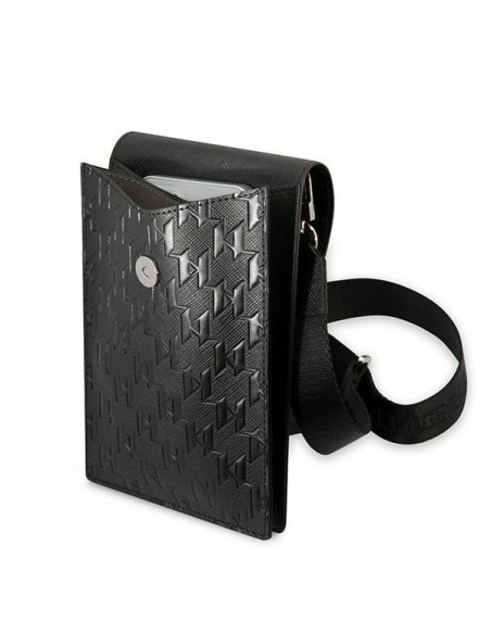 Karl Lagerfeld Monogram Plate krepšys - juodas Karl Lagerfeld Monogram Plate krepšys - juodas