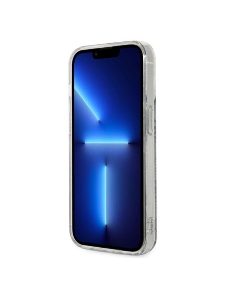 Guess 4G Print MagSafe dėklas skirtas iPhone 14 Pro + indukcinis įkroviklis - mėlynas Guess 4G Print MagSafe dėklas skirtas iPhone 14 Pro + indukcinis įkroviklis - mėlynas