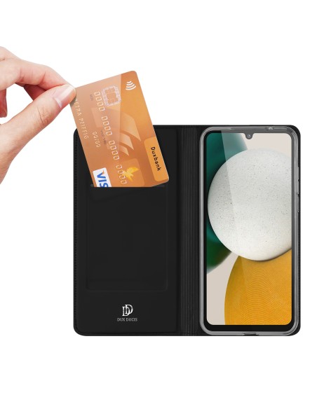 Dux Ducis Skin Pro dėklas, skirtas Samsung Galaxy A34 5G atverčiamas dangtelis kortelės piniginės stovas juodas Dux Ducis Skin Pro dėklas, skirtas Samsung Galaxy A34 5G atverčiamas dangtelis kortelės piniginės stovas juodas
