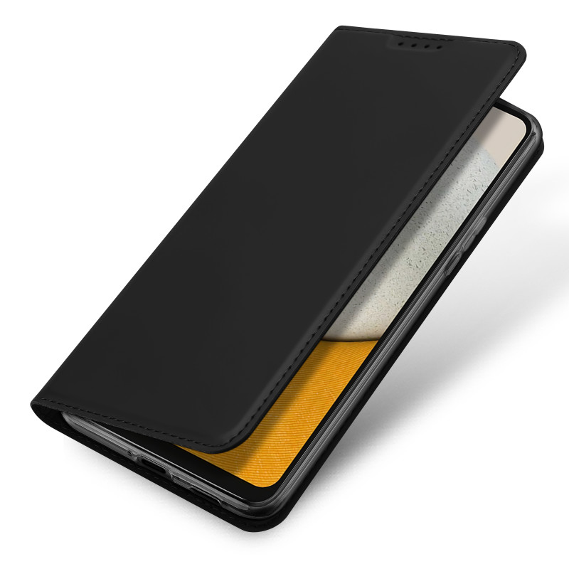 Dux Ducis Skin Pro dėklas, skirtas Samsung Galaxy A34 5G atverčiamas dangtelis kortelės piniginės stovas juodas