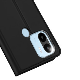 Dux Ducis Skin Pro dėklas, skirtas Xiaomi Redmi A1+ atverčiamas dangtelis kortelės piniginės stovas juodas