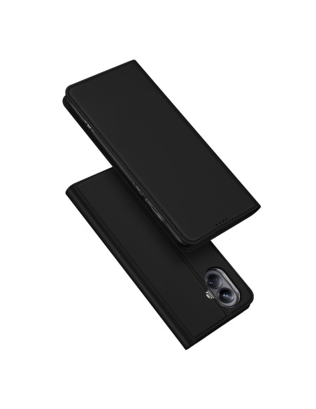 Dux Ducis Skin Pro dėklas, skirtas Realme 10 Pro+ atverčiamas dangtelis kortelės piniginės stovui, juodas Dux Ducis Skin Pro dėklas, skirtas Realme 10 Pro+ atverčiamas dangtelis kortelės piniginės stovui, juodas