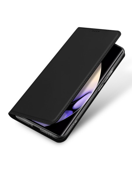 Dux Ducis Skin Pro dėklas, skirtas Realme 10 Pro+ atverčiamas dangtelis kortelės piniginės stovui, juodas Dux Ducis Skin Pro dėklas, skirtas Realme 10 Pro+ atverčiamas dangtelis kortelės piniginės stovui, juodas