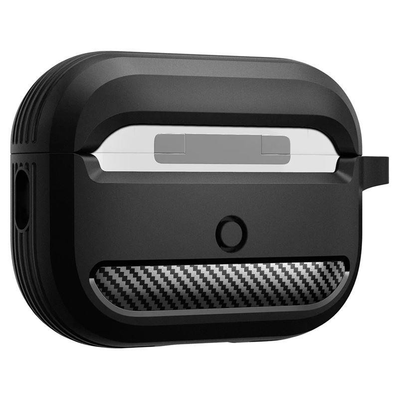 Spigen Rugged Armor dėklas, skirtas Apple AirPods Pro 1/ 2 – matinė juoda
