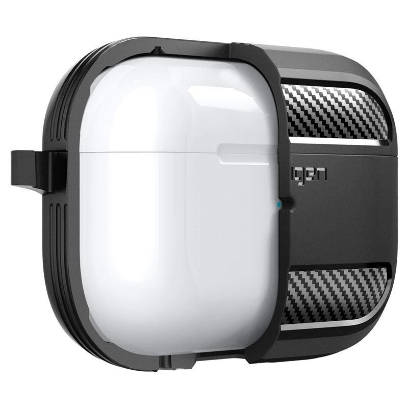 Spigen Rugged Armor dėklas, skirtas Apple AirPods Pro 1/ 2 – matinė juoda