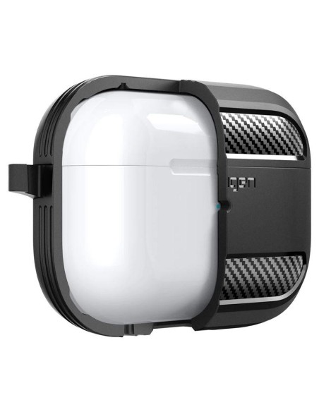 Spigen Rugged Armor dėklas, skirtas Apple AirPods Pro 1/ 2 – matinė juoda Spigen Rugged Armor dėklas, skirtas Apple AirPods Pro 1/ 2 – matinė juoda