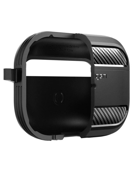 Spigen Rugged Armor dėklas, skirtas Apple AirPods Pro 1/ 2 – matinė juoda Spigen Rugged Armor dėklas, skirtas Apple AirPods Pro 1/ 2 – matinė juoda