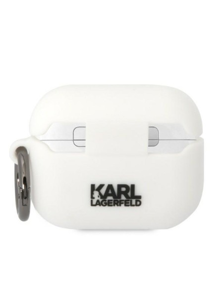 Karl Lagerfeld Silicone Karl&Choupette dėklas, skirtas AirPods Pro - baltas