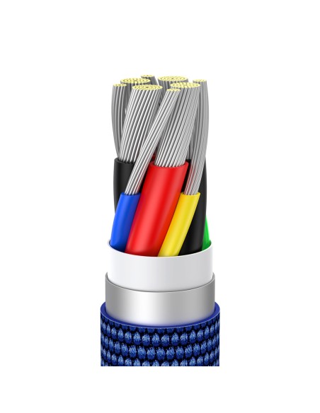 Kabelio laidas greitam įkrovimui ir duomenų perdavimui USB-C USB-C 100W 2m mėlynas Kabelio laidas greitam įkrovimui ir duomenų perdavimui USB-C USB-C 100W 2m mėlynas