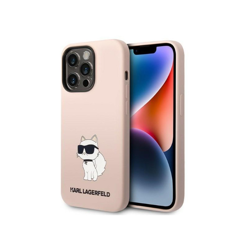 Karl Lagerfeld Silicone Choupette dėklas iPhone 14 Pro - rožinis Karl Lagerfeld Silicone Choupette dėklas iPhone 14 Pro - rožinis