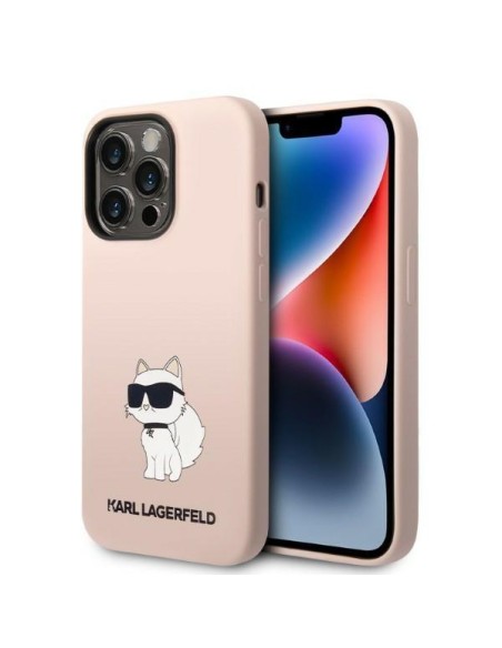 Karl Lagerfeld Silicone Choupette dėklas iPhone 14 Pro - rožinis Karl Lagerfeld Silicone Choupette dėklas iPhone 14 Pro - rožinis