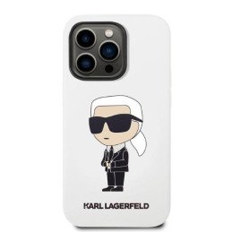 Karl Lagerfeld Silicone Ikonik dėklas iPhone 14 Pro - baltas