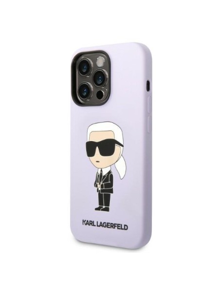 Karl Lagerfeld Silicone Ikonik dėklas iPhone 14 Pro - violetinis