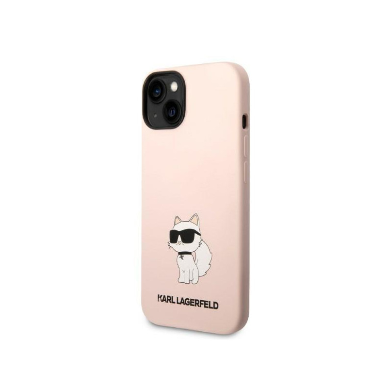 Karl Lagerfeld Silicone Choupette dėklas iPhone 14 Plus - rožinis