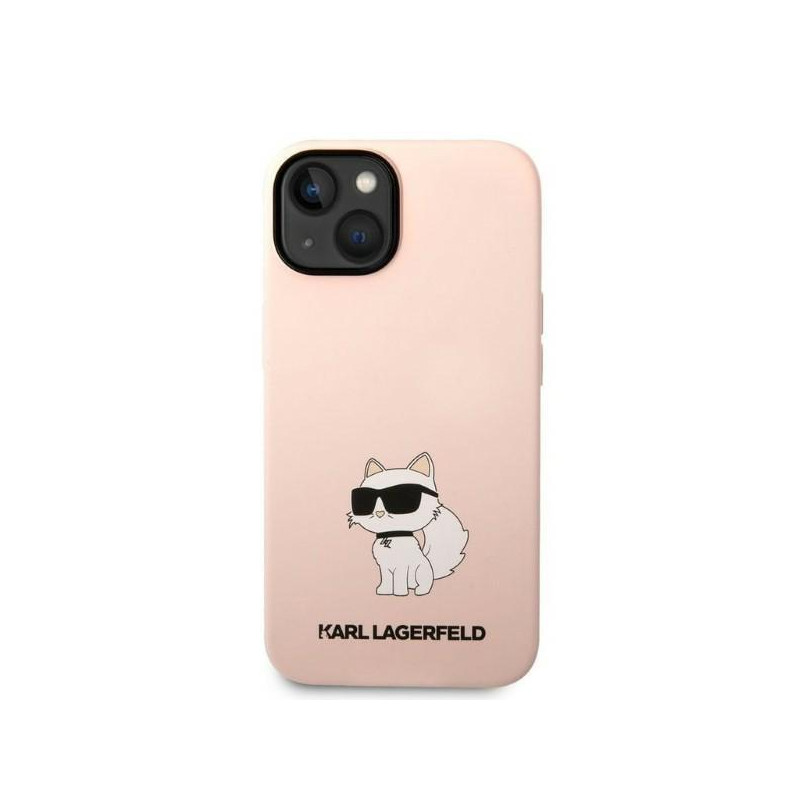 Karl Lagerfeld Silicone Choupette dėklas iPhone 14 Plus - rožinis