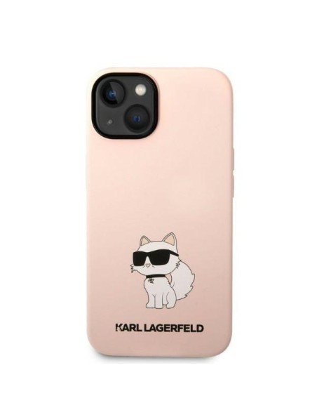 Karl Lagerfeld Silicone Choupette dėklas iPhone 14 Plus - rožinis Karl Lagerfeld Silicone Choupette dėklas iPhone 14 Plus - rožinis