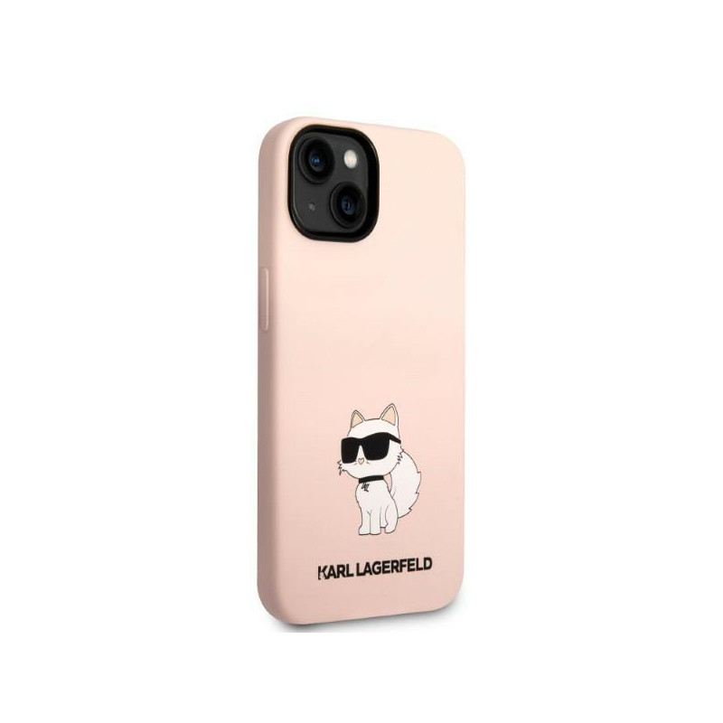 Karl Lagerfeld Silicone Choupette dėklas iPhone 14 Plus - rožinis