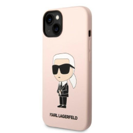 Karl Lagerfeld Silicone Ikonik dėklas iPhone 14 Plus - rožinis
