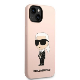 Karl Lagerfeld Silicone Ikonik dėklas iPhone 14 Plus - rožinis