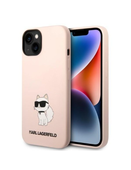 Karl Lagerfeld Silicone Choupette dėklas iPhone 14 - rožinis Karl Lagerfeld Silicone Choupette dėklas iPhone 14 - rožinis