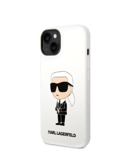 Karl Lagerfeld Silicone Ikonik dėklas iPhone 14 - baltas Karl Lagerfeld Silicone Ikonik dėklas iPhone 14 - baltas
