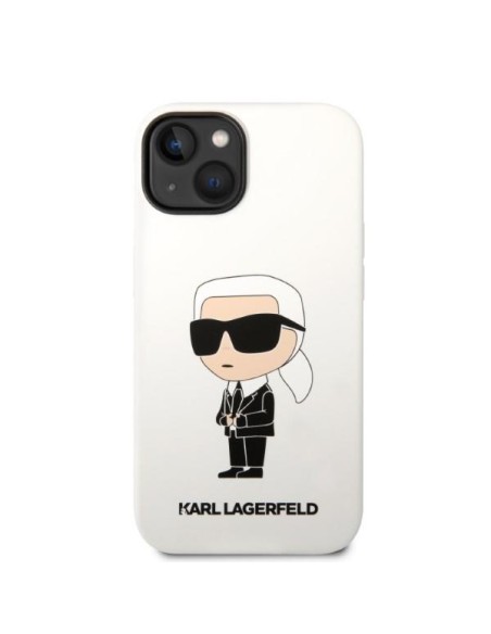 Karl Lagerfeld Silicone Ikonik dėklas iPhone 14 - baltas Karl Lagerfeld Silicone Ikonik dėklas iPhone 14 - baltas