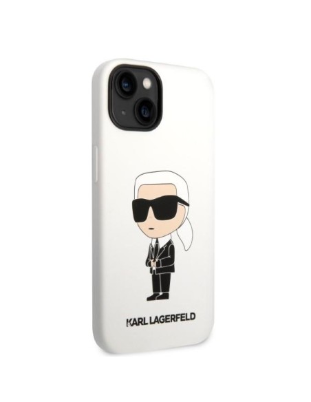 Karl Lagerfeld Silicone Ikonik dėklas iPhone 14 - baltas Karl Lagerfeld Silicone Ikonik dėklas iPhone 14 - baltas