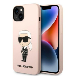 Karl Lagerfeld Silicone Ikonik dėklas iPhone 14 - rožinis