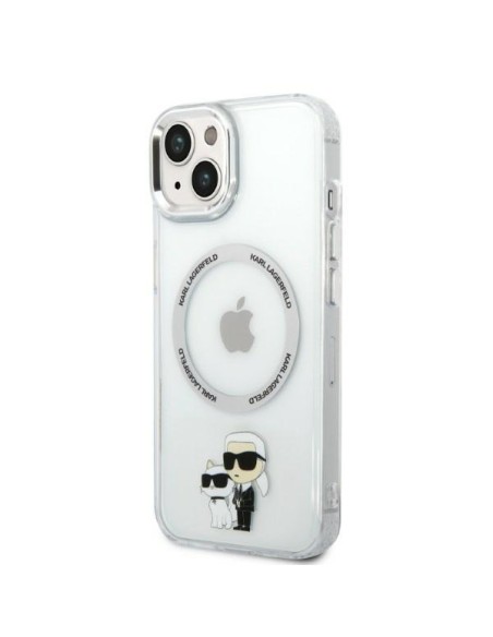 Karl Lagerfeld Iconic Karl&Choupette MagSafe dėklas iPhone 14 Plus - skaidrus Karl Lagerfeld Iconic Karl&Choupette MagSafe dėklas iPhone 14 Plus - skaidrus