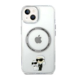 Karl Lagerfeld Iconic Karl&Choupette MagSafe dėklas iPhone 14 Plus - skaidrus