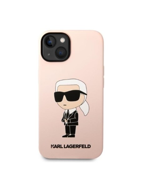 Karl Lagerfeld Silicone Ikonik MagSafe dėklas iPhone 14 Plus - rožinis Karl Lagerfeld Silicone Ikonik MagSafe dėklas iPhone 14 Plus - rožinis