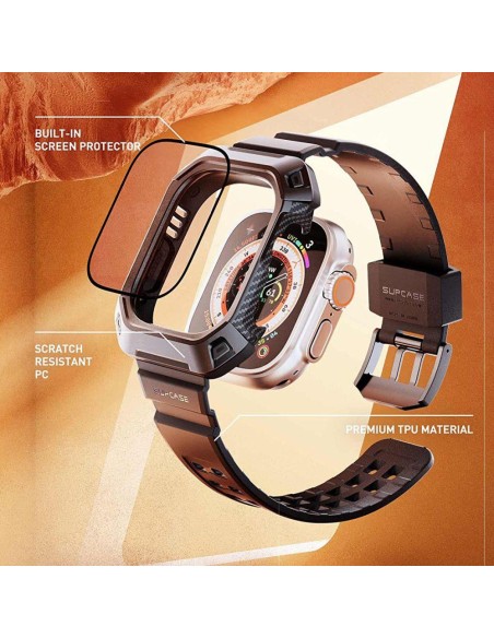 „Unicorn Beetle Pro“ lagaminų rinkinys ir grūdintas stiklas, skirtas „Apple Watch Ultra“ (49 mm) – juodas „Unicorn Beetle Pro“ lagaminų rinkinys ir grūdintas stiklas, skirtas „Apple Watch Ultra“ (49 mm) – juodas